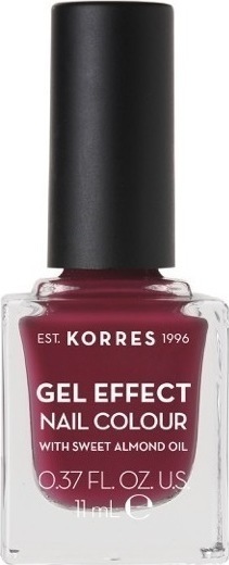 Korres Gel Effect Gloss Βερνίκι Νυχιών Μακράς Διαρκείας 74 Berry Addict 11ml