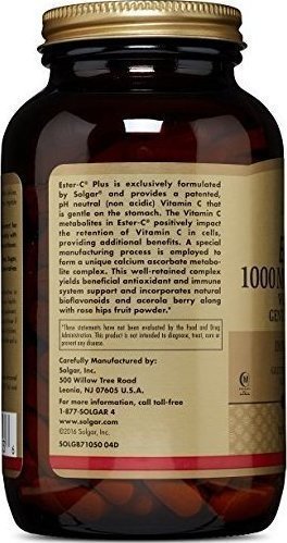Solgar Ester-C Plus Βιταμίνη για Ενίσχυση του Ανοσοποιητικού, τo Δέρμα & Αντιοξειδωτική δράση 1000mg 90 ταμπλέτες - Image 2