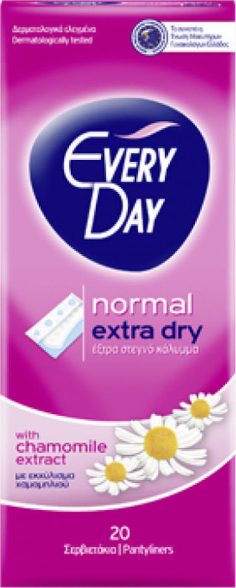 Every Day Extra Dry Normal με Εκχύλισμα Χαμομηλιού Σερβιετάκια 20τμχ