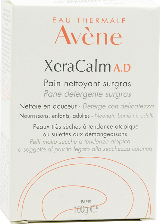 Eau Thermale Avène Xeracalm A.D. Pain Nettoyant Surgras Μπάρα Σαπουνιού Κατάλληλο για Ατοπική Επιδερμίδα 100gr
