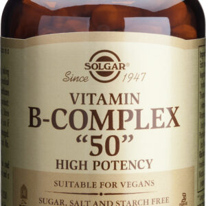 Solgar B-Complex "50" Βιταμίνη για Ενέργεια, Ενίσχυση του Ανοσοποιητικού & το Νευρικό Σύστημα 100 φυτικές κάψουλες