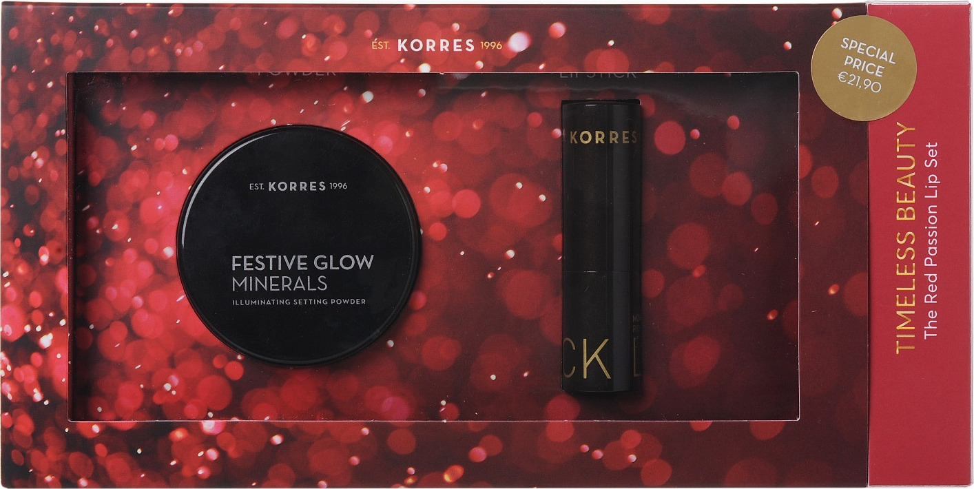 Korres Timeless Beauty Σετ Μακιγιάζ για Πρόσωπο & Χείλη The Red Passion 2τμχ