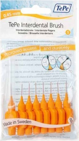 TePe Extra Soft Μεσοδόντια Βουρτσάκια 0.45mm Πορτοκαλί 8τμχ - Image 2