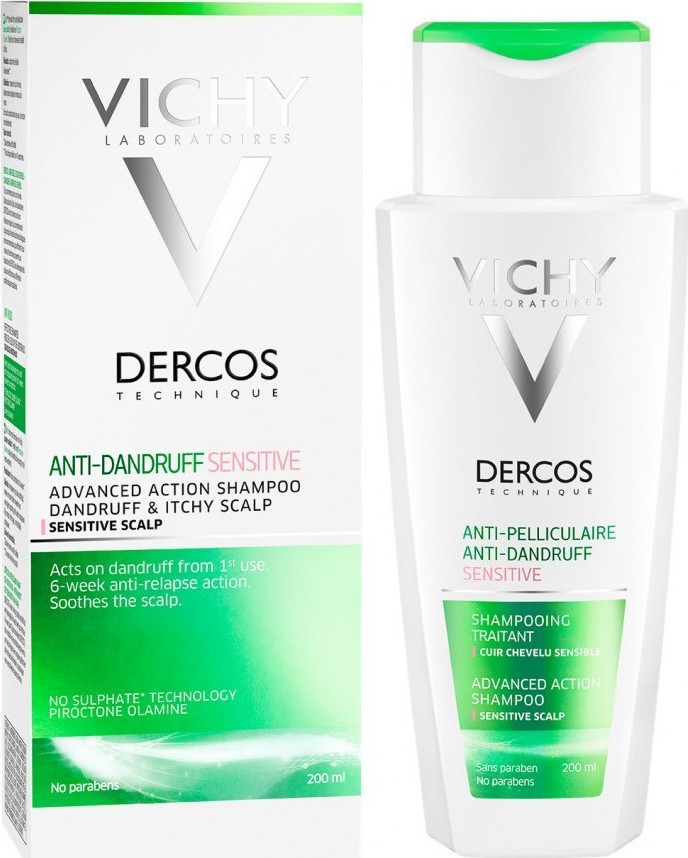 Vichy Dercos Anti Dandruff Sensitive Σαμπουάν για Ευαίσθητο Τριχωτό κατά της Πιτυρίδας & της Ξηροδερμίας για Όλους τους Τύπους Μαλλιών 200ml