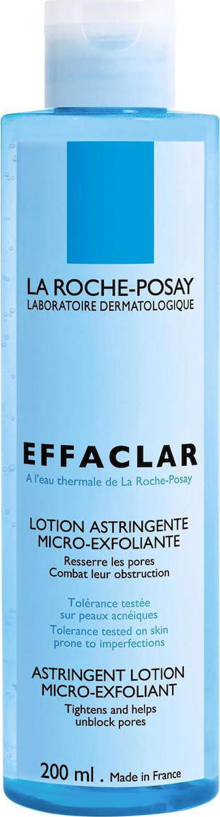 La Roche Posay Effaclar Απολεπιστικό & Καθαριστικό Προσώπου σε Lotion για Λιπαρές Επιδερμίδες Στυπτική Μικρο-Απολέπιση 200ml