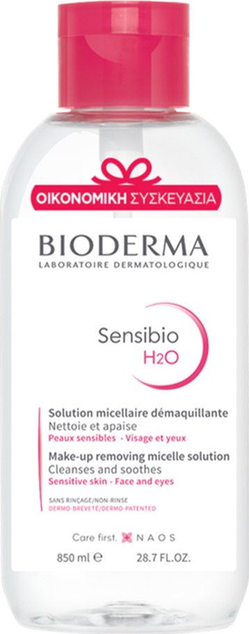 Bioderma Sensibio H2O Micellar Water Αφαίρεσης Μακιγιάζ Προσώπου & Ματιών 850ml