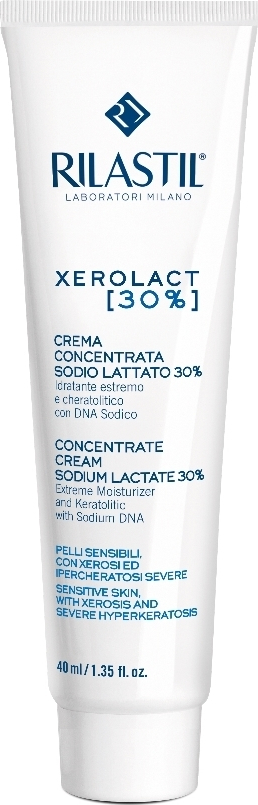 Rilastil Xerolact E Cream Concentrate Cream Sodium Lactate Ενυδατική Κρέμα Ανάπλασης για Ατοπικές Επιδερμίδες 40ml