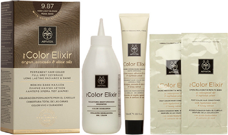 Apivita My Color Elixir Βαφή Μαλλιών Χωρίς Αμμωνία 6.78 Ξανθό Σκούρο Μπεζ Περλέ 50ml - Image 2
