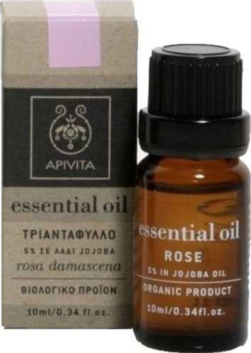 Apivita Essential Oil Rose Βιολογικό Αιθέριο Έλαιο Τριαντάφυλλο 5% σε Λάδι Jojoba 10ml