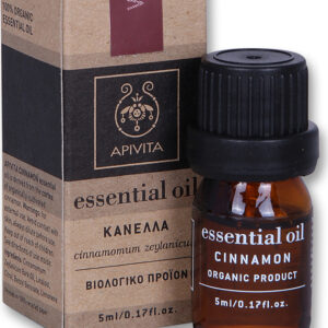 Apivita Cinnamon Essential Oil Βιολογικό Αιθέριο Έλαιο Κανέλα 5ml
