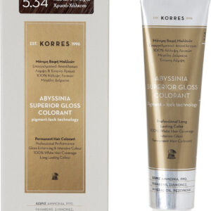 Korres Abyssinia Superior Gloss Colorant Βαφή Μαλλιών Χωρίς Αμμωνία 5.34 Καστανό Ανοιχτό-Χρυσό Χάλκινο 50ml