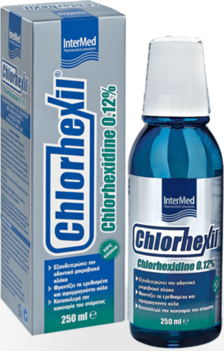 InterMed Chlorhexil 0.12% Στοματικό Διάλυμα για την Ουλίτιδα, κατά της Πλάκας & της Κακοσμίας 250ml