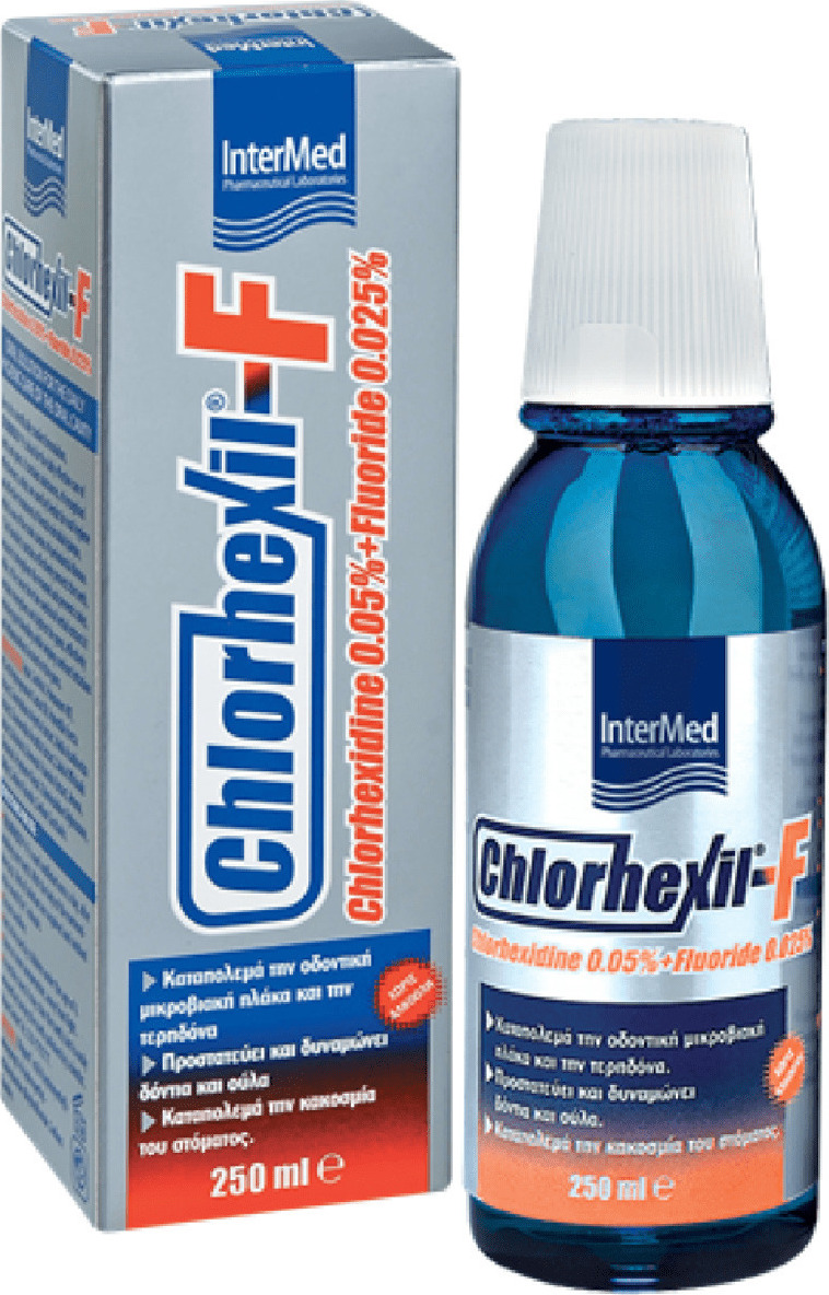 InterMed Chlorhexil-F Στοματικό Διάλυμα Καθημερινής Προστασίας κατά της Πλάκας & της Κακοσμίας 250ml