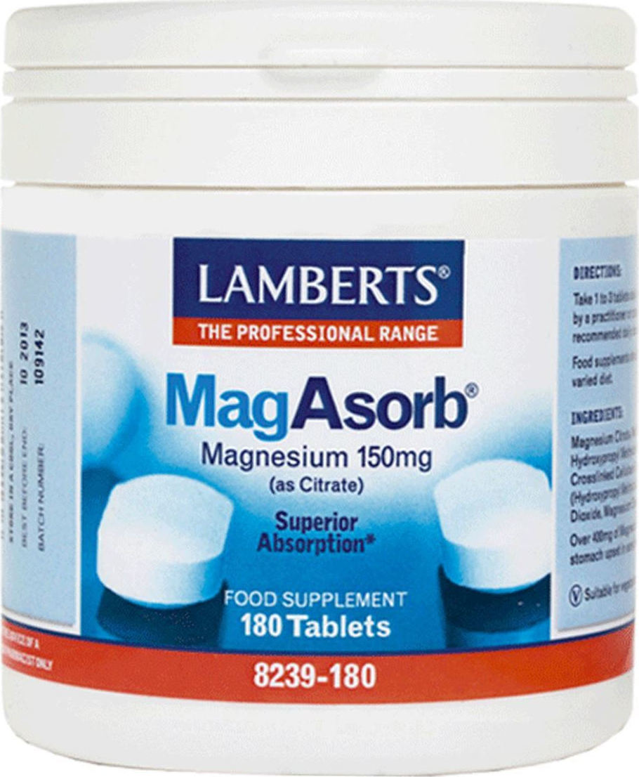 Lamberts MagAsorb 150mg 180 ταμπλέτες