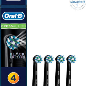 Oral-B CrossAction Ανταλλακτικές Κεφαλές για Ηλεκτρική Οδοντόβουρτσα Black 4τμχ