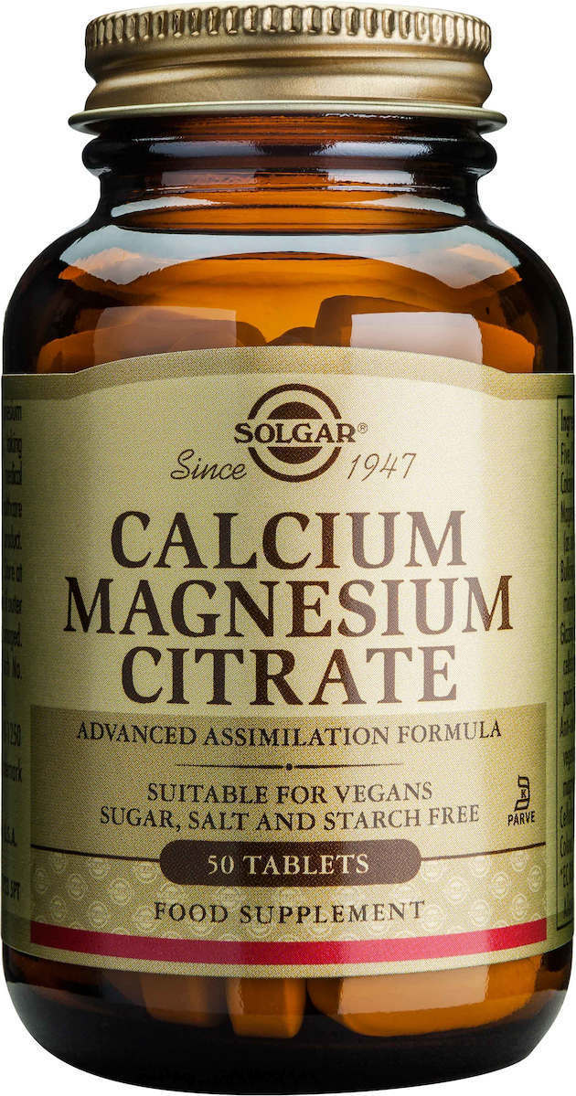 Solgar Calcium Magnesium Citrate 50 ταμπλέτες