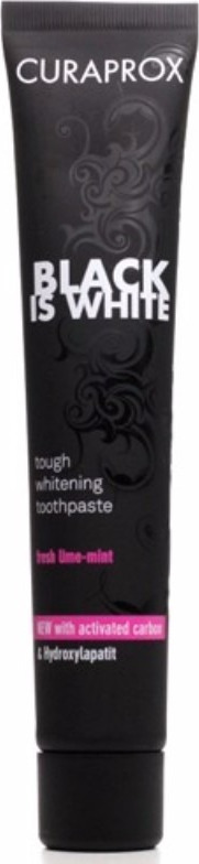 Curaprox Black is White Tough Whitening Οδοντόκρεμα με Ενεργό Άνθρακα για Λεύκανση 90ml
