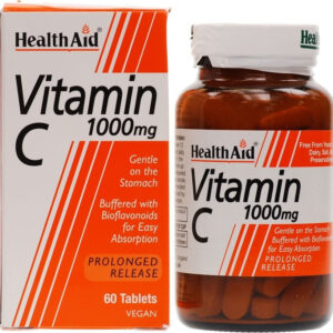 Health Aid Vitamin C Bioflavonoids 60 tabs Βιταμίνη για Ενίσχυση του Ανοσοποιητικού, τo Δέρμα & Αντιοξειδωτική δράση 1000mg 60 ταμπλέτες