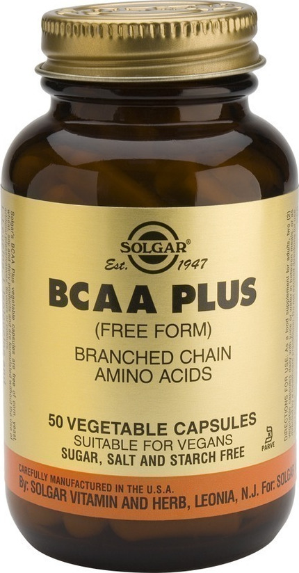 Solgar BCAA Plus 50 Φυτικές Κάψουλες Unflavoured - Image 2