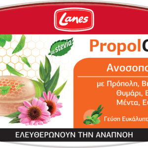 Lanes PropolCare Παστίλιες για Ξηρό και Παραγωγικό Βήχα χωρίς Γλουτένη Ευκάλυπτος & Μέντα 54gr