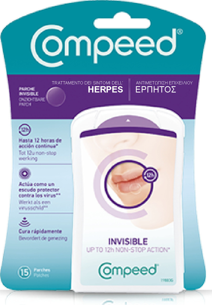 Compeed Invisible Cold Sore Patch 15τμχ