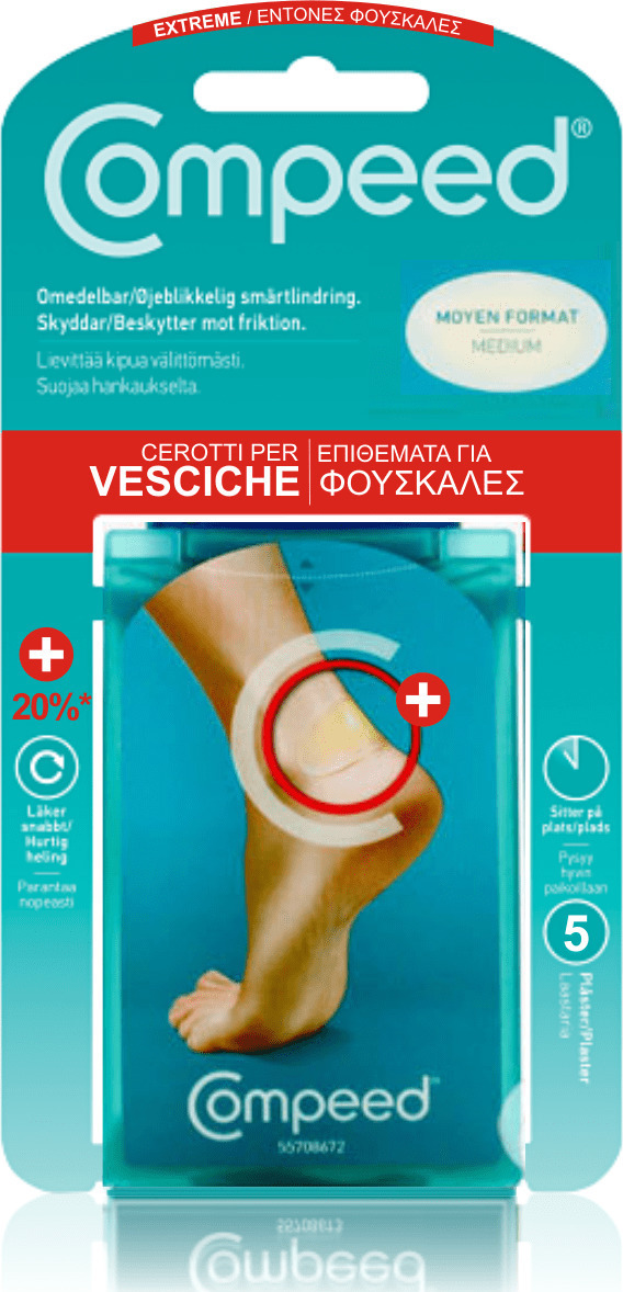 Compeed Επιθέματα Vesciche Back με Gel για Φουσκάλες Medium 5τμχ