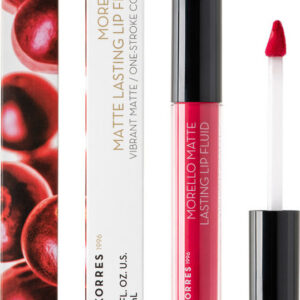 Korres Morello Matte Lasting Lip Fluid Υγρό Κραγιόν Matte 27 Cranberry Sorbet 3.4ml