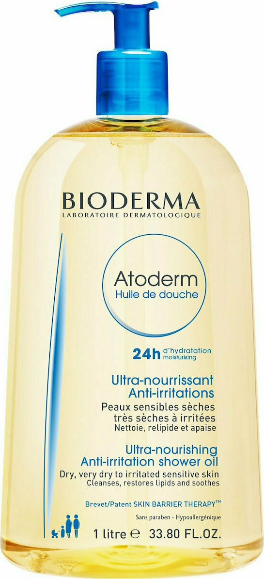 Bioderma Atoderm Ultra-Nourishing Dry Very Dry Skin Λάδι Καθαρισμού για το Σώμα Κατάλληλο για Ατοπική Επιδερμίδα 1000ml