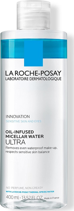 La Roche Posay Oil Infused Ultra Micellar Water Αφαίρεσης Αδιάβροχου Μακιγιάζ Προσώπου 400ml
