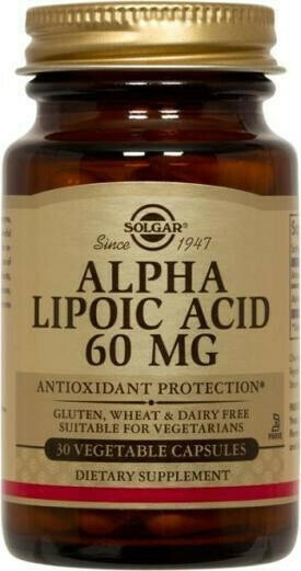 Solgar Alpha Lipoic Acid 60mg Ειδικό Συμπλήρωμα Διατροφής 30 φυτικές κάψουλες Energy
