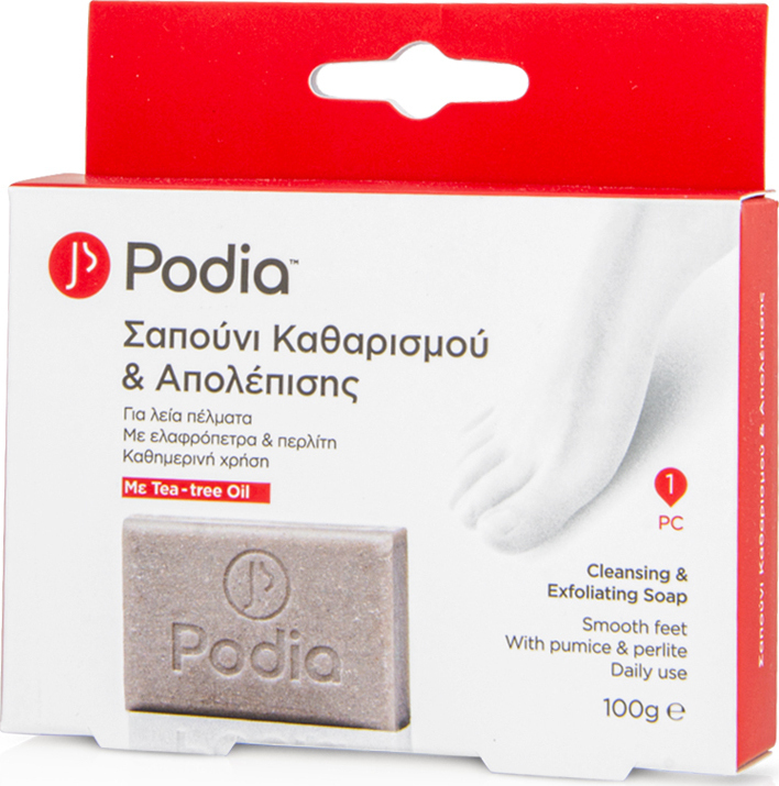 Podia Σαπούνι Απολέπισης για τα Πόδια με Tea Tree Oil 100gr - Image 2