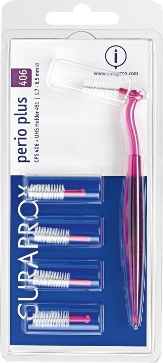 Curaprox Perio Plus Ανταλλακτικά για Μεσοδόντια Βουρτσάκια με Λαβή 1.7mm Ροζ 5τμχ