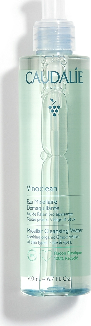 Caudalie Vinoclean Micellar Water Αφαίρεσης Μακιγιάζ Προσώπου & Ματιών για Ακνεϊκές Επιδερμίδες 200ml