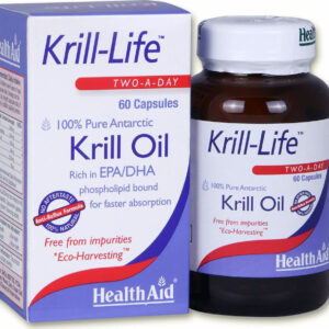 Health Aid Krill Life Two A Day Krill Oil Κατάλληλο για Παιδιά 60 κάψουλες