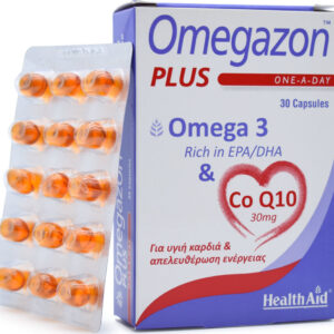 Health Aid Omegazon Plus One A Day Omega 3 & CoQ10 Ιχθυέλαιο 30 κάψουλες