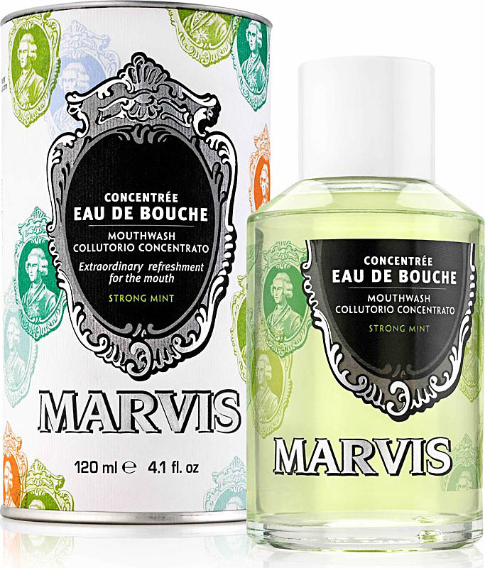 Marvis Concentrated Mouthwash Strong Mint Στοματικό Διάλυμα Καθημερινής Προστασίας 120ml