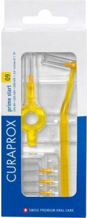 Curaprox Prime Start Ανταλλακτικά για Μεσοδόντια Βουρτσάκια με Λαβή 0.9mm Κίτρινα 5τμχ