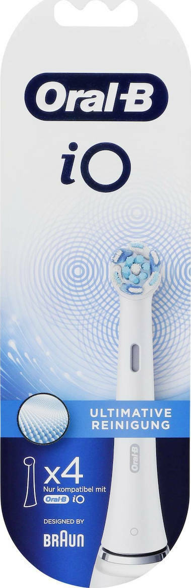 Oral-B iO Ultimate Clean Ανταλλακτικές Κεφαλές για Ηλεκτρική Οδοντόβουρτσα White White 4τμχ - Image 4