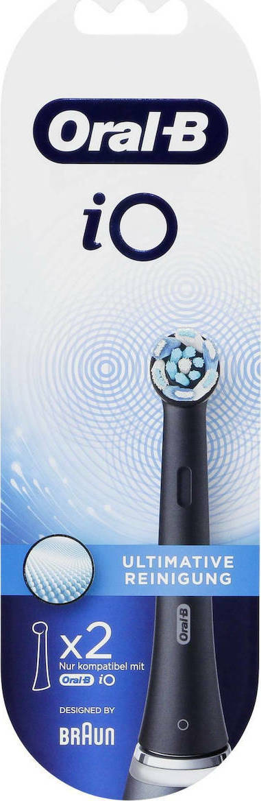 Oral-B iO Ultimate Clean Ανταλλακτικές Κεφαλές για Ηλεκτρική Οδοντόβουρτσα Black Black 319832 2τμχ - Image 3