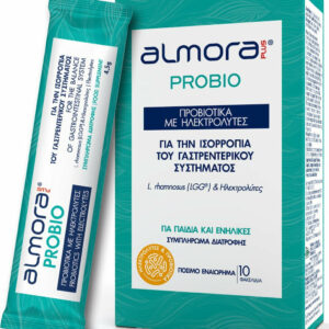 almora PLUS® Probio Προβιοτικά με Ηλεκτρολύτες για Ανακούφιση των Συμπτωμάτων της Διάρροιας & Ενυδάτωση του Οργανισμού 10 φακελίσκοι
