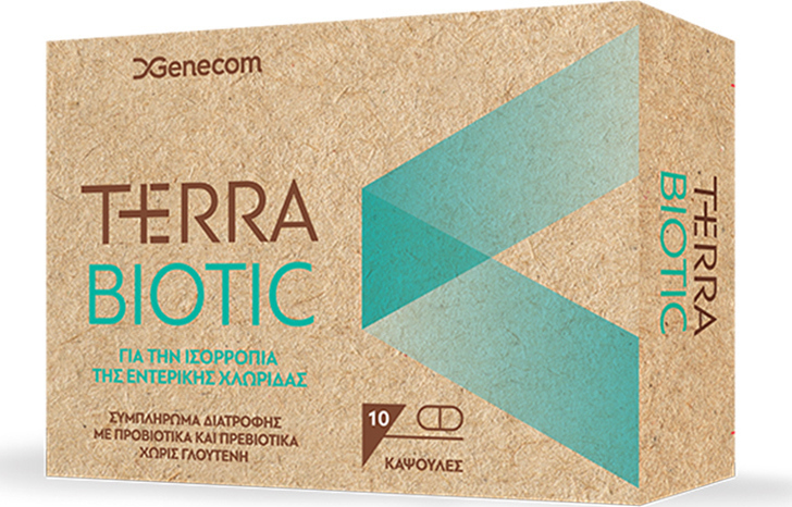 Genecom Terra Biotic με Προβιοτικά και Πρεβιοτικά 10 κάψουλες