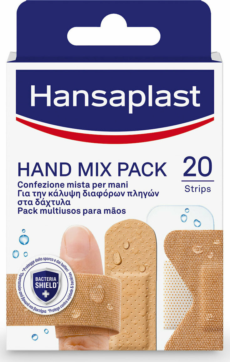 Hansaplast Hand Mix Pack Αυτοκόλλητα Επιθέματα 20τμχ