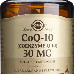 Solgar COQ-10 (Coenzyme Q-10) χωρίς Γλουτένη 30mg 30 φυτικές κάψουλες