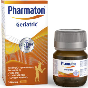 Pharmaton Geriatric με Ginseng G115 Πολυβιταμίνη για Ενέργεια, Ενίσχυση του Ανοσοποιητικού & το Νευρικό Σύστημα 30 ταμπλέτες