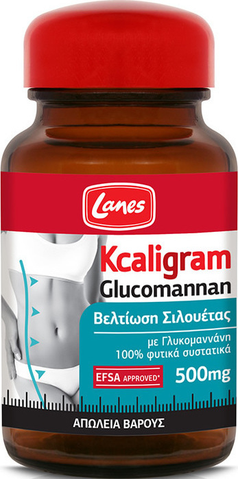 Lanes Kcaligram Γλυκομαννάνη Βελτίωση Σιλουέτας & Απώλεια Βά 60 κάψουλες