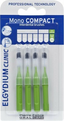 Elgydium Clinic Mono Compact Μεσοδόντια Βουρτσάκια 1.1mm Πράσινα 4τμχ
