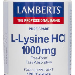 Lamberts L-Lysine HCL 1000mg 120 Ταμπλέτες