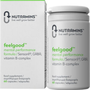 Nutramins Feelgood Mental Performance Formula Συμπλήρωμα για το Άγχος 60 κάψουλες