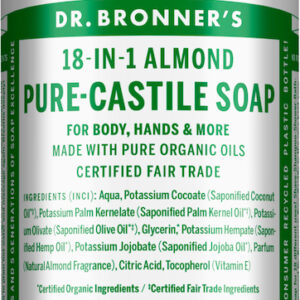 Dr Bronner's Pure-Castile Liquid Soap Αφρόλουτρο για Πρόσωπο, Μαλλιά & Σώμα 475ml