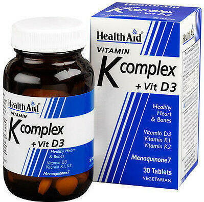 Health Aid Vitamin K Complex + Vit D3 Πολυβιταμίνη για την Υγεία των Οστών 750mg 30 x 1 ταμπλέτες